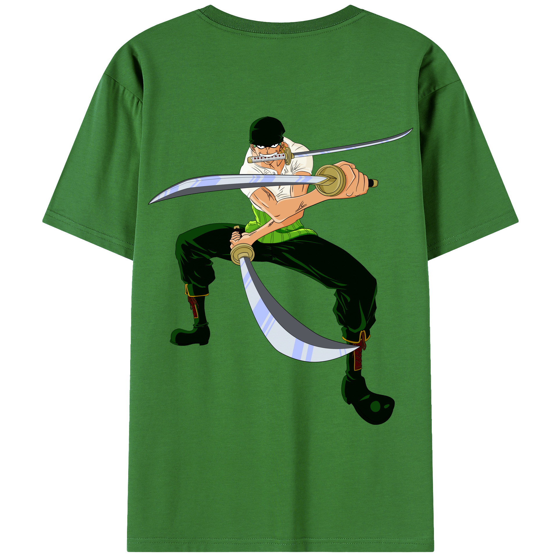 ワンピース ロロノア・ゾロ ONE PIECE Roronoa Zoro レディース半袖Tシャツ(バックプリント)